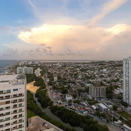 Apartamento Galeria Caribe 2 En Piso 24 Cerca De La Playa Y Centro Historico Cartagena